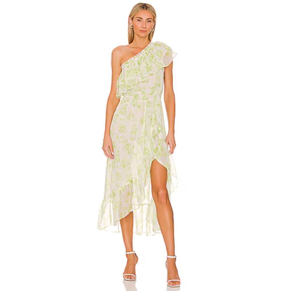 MISA Los Angeles Rumi Dress Honeydew Blossom size Small New
